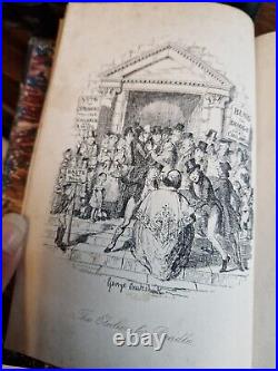 Set Of 12 Antique Charles Dickens Books, Ilustrated