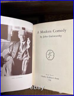 Set Of 5 Blue & Gold Antique Vintage Books Ornate Late 1800s 1940s Decor