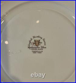 Set Of 8 Antique Vintage Ambassador Ware England English Hunting Scene 9 Plates