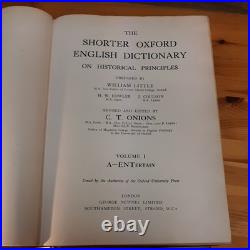 Shorter Oxford English Dictionary on Historical Principles, 1933 vintage antique
