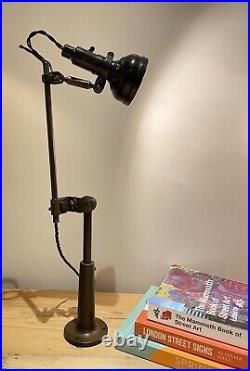 Singer SLF-2 Vintage Antique Machinist Anglepoise English Lamp Simanco