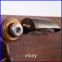 Small Vintage English Desk With Bankers Lamp 1920s