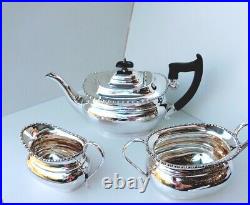 Smart Vintage English 4 Piece Teaset Sheffield Silver Plate Clean