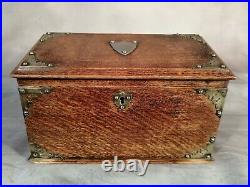Stationery Cabinet Antique Victorian Vintage English Oak Writing Box C1895
