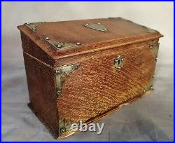 Stationery Cabinet Antique Victorian Vintage English Oak Writing Box C1895