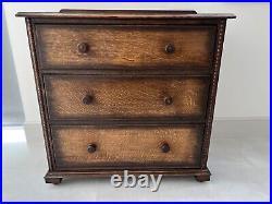 Stunning Antique Solid Oak Chest of Drawers Vintage Wood