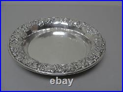 Stunning Antique Tounton Vintage English Silver Plate Bowl, Repousse Rim