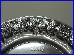 Stunning Antique Tounton Vintage English Silver Plate Bowl, Repousse Rim