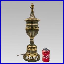 Stunning Large Proportioned Vintage English Brass Holywood Regency Table Lamp