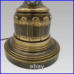 Stunning Large Proportioned Vintage English Brass Holywood Regency Table Lamp