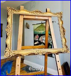 Stunning Ornate Swept Pierced Gilt Picture Frame 29x21 Rebate Vintage Antique