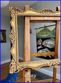 Stunning Ornate Swept Pierced Gilt Picture Frame 29x21 Rebate Vintage Antique