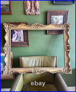 Stunning Ornate Swept Pierced Gilt Picture Frame 29x21 Rebate Vintage Antique