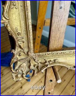 Stunning Ornate Swept Pierced Gilt Picture Frame 29x21 Rebate Vintage Antique