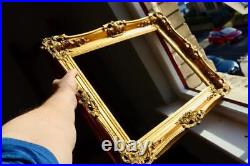 Superb Large Antique Repro Swept Gilt Picture Frame 18x14 Rebate Ornate Rococo