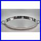 Superb vintage English large silver plated chased butler twin handle oval tray
