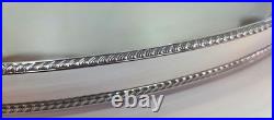 Superb vintage English large silver plated chased butler twin handle oval tray