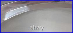 Superb vintage English large silver plated chased butler twin handle oval tray