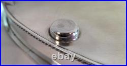 Superb vintage English large silver plated chased butler twin handle oval tray