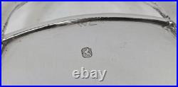Superb vintage English large silver plated chased butler twin handle oval tray