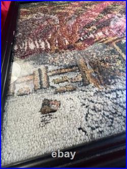 TAPESTRY Rug Textile Framed Country Cottage FARM Village Vintage English Antique