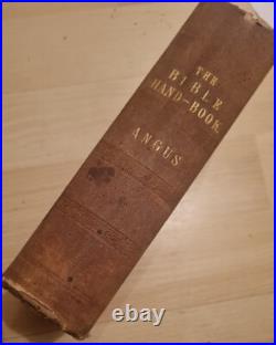 THE BIBLE HAND BOOK Joseph Angus 1864 ANTIQUE Vintage