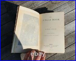 THE JUNGLE BOOK Rudyard Kipling 1st Edition Antique Vintage Original Book