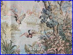 Tapestry Brit vintage antique wall hanging-An English Hunt-EUC