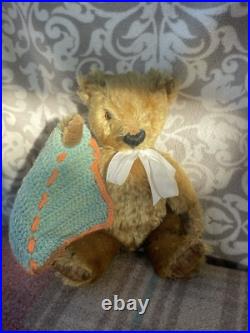 Teddy Bear Old Antique Blanky 12 c1940s Pedigree English Vintage Mohair Ted