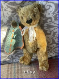Teddy Bear Old Antique Blanky 12 c1940s Pedigree English Vintage Mohair Ted