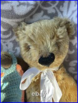 Teddy Bear Old Antique Blanky 12 c1940s Pedigree English Vintage Mohair Ted