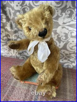 Teddy Bear Old Antique Blanky 12 c1940s Pedigree English Vintage Mohair Ted