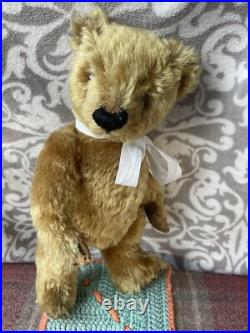 Teddy Bear Old Antique Blanky 12 c1940s Pedigree English Vintage Mohair Ted