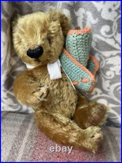 Teddy Bear Old Antique Blanky 12 c1940s Pedigree English Vintage Mohair Ted