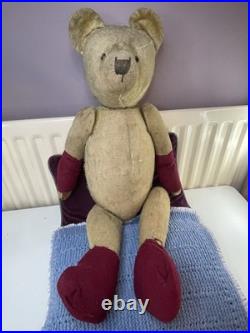 Teddy Bear Old Chiltern 1920s Vintage 27 Inch (Rare, English, Antique, Mohair)