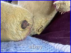 Teddy Bear Old Chiltern 1920s Vintage 27 Inch (Rare, English, Antique, Mohair)