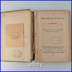 The Dream of Ravan A Mystery Hardcover Antique 1895 Theosphical Publsihing Soc