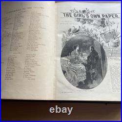 The Girl's Own Annual 1892 Vintage Antique Leather Bound Hardback VGC