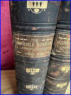 The Household Physician J McGregor-Robertson Vintage Antique Fine Bound Medical