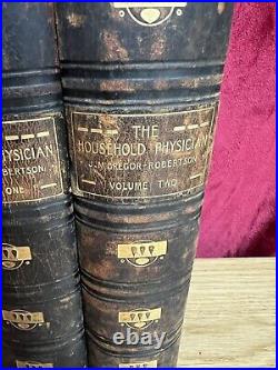 The Household Physician J McGregor-Robertson Vintage Antique Fine Bound Medical