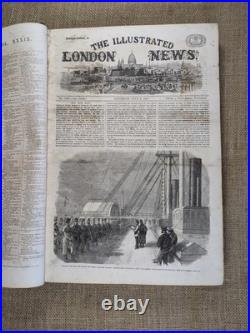 The Illustrated London News July-Dec 1861 Bound Volume Old Vintage Antique Book