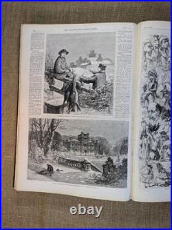 The Illustrated London News July-Dec 1861 Bound Volume Old Vintage Antique Book