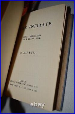 The Initiate By His Pupil Cyril Scott Spiritual Occult 1st 2nd 1920 Antique VTG