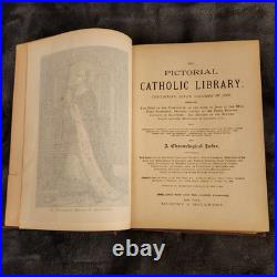The Pictorial Catholic Library Book 1886 Antique Vintage