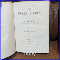 The Woman In White- Wilkie Collins 186o 2 Volumes Vintage Antique Books