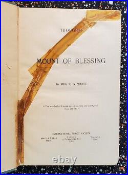 Thoughts From The Mount Of Blessings by Ellen G. White 1896, First Edition, RARE