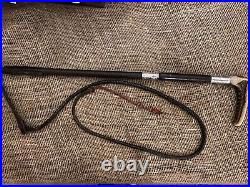 Traditional English Hunting Whip Leather Antler Silver Mounts Vintage Antique