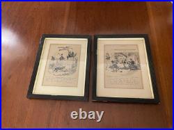 Two Antique Vintage Illustrations from The Pickwick Papers