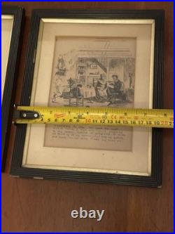 Two Antique Vintage Illustrations from The Pickwick Papers