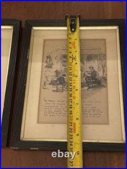 Two Antique Vintage Illustrations from The Pickwick Papers